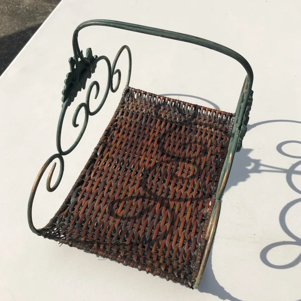 - Vintage Woven Magazine Caddy! EUC!